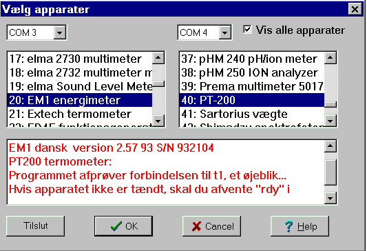 Datalyse, to apparater